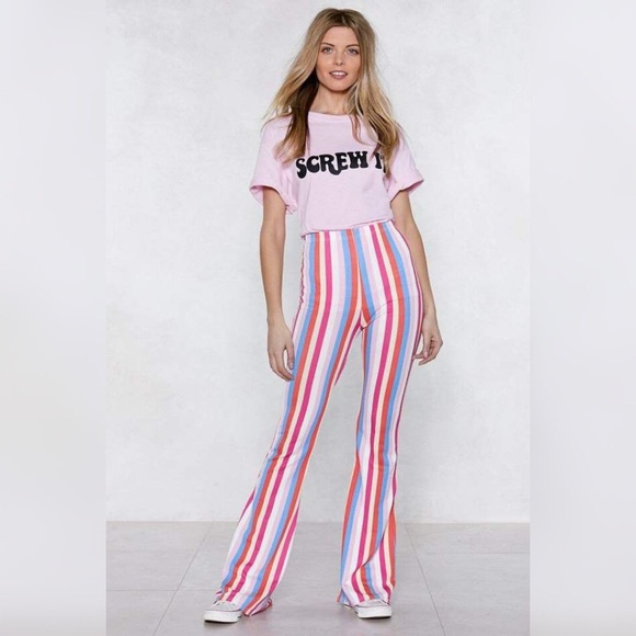 Pastel flare pants Clearance
